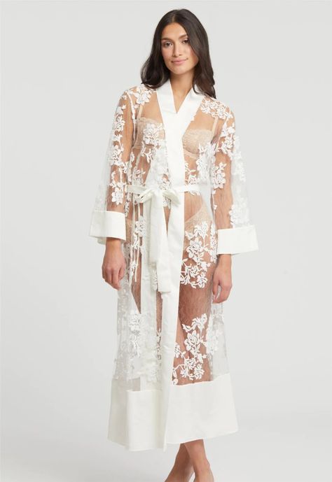 Charming Robe – Montelle Intimates Shower Styles, Lace Wrap, Bridal Robes, Chantilly Lace, Bridal Lingerie, Ivory Lace, Embroidered Lace, Kimonos, Lace Detail