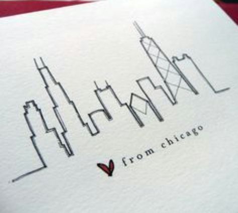 Chicago skyline doodle Chicago Drawing Simple, Chicago Tattoo Ideas Simple, Chicago Skyline Drawing, Chicago Skyline Tattoo, Chicago Skyline Silhouette, Tattoo On Ribs, Future Artwork, Skyline Tattoo, Skyline Drawing