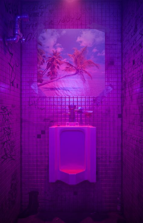 Kim Laughton | PICDIT Neon Noir, New Retro Wave, Neon Nights, Club Flyers, Vaporwave Aesthetic, Neon Aesthetic, Grunge Look, Purple Light, Purple Aesthetic