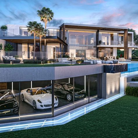 Big Modern Houses, Luxury Homes Exterior, Mansion Exterior, Luxury Houses Mansions, Modern Villa Design, Architecture Construction, Modern Mansion, Mansions Luxury, Luxury Homes Dream Houses