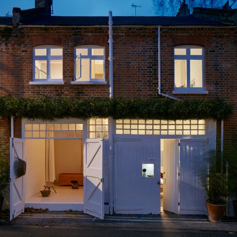 Carport Entrance, Carport Ideas, Timber Staircase, Live Work Space, Knightsbridge London, Recycled Brick, Mews House, Brick Construction, Entrance Ideas