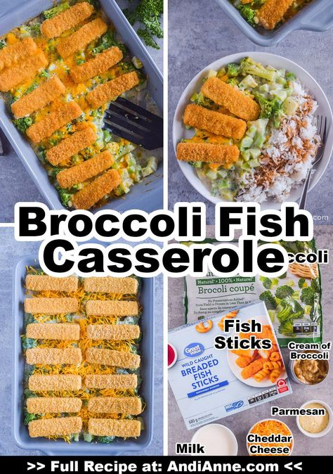 This broccoli fish stick dinner is perfect for busy nights when you want something easy. Frozen broccoli is added to a creamy sauce made from cream of broccoli soup, milk, and cheese. Everything is topped with frozen fish sticks for an easy all-in-one dinner. Fish Stick Dinner Ideas Meals, Fish Sticks Dinner, Fish Stick Recipes, Fish Stick Casserole Recipe, Fish Stick Dinner Ideas, Fish Sticks Recipes, Fish Stick Casserole, Recipes With Fish Sticks, Frozen Fish Recipes