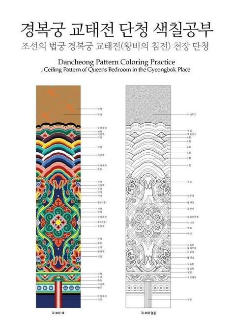 Traditional Korean Design, Dancheong Pattern, Korean Patterns, Korean Crafts, Chinese Folk Art, Korean Tattoos, Korean Painting, Tibetan Art, 카드 디자인