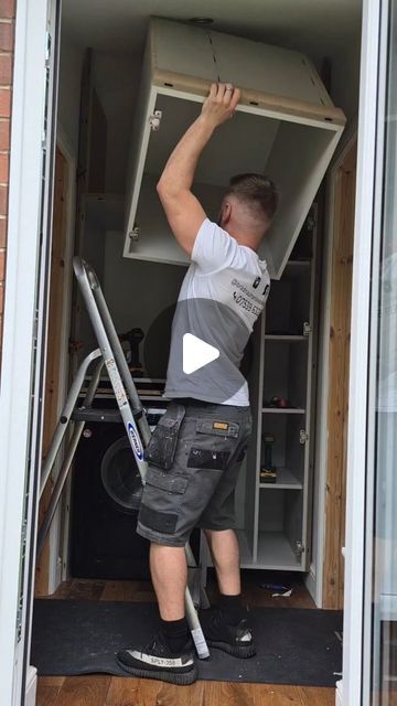 Brad Nauman on Instagram: "Turning a wasted hallway space into a clever utility storage with a washer/dryer.
.
.
#storageideas #storagehacks #homeproject #DIY #utility #washing #laundry #laundrytok #laundryroom #cleaning #cleaningtiktok #fyp #homeinspo #viralvideo #viraltiktok #home #viral #interiordesign #interior #handmade #kitchendesign #carpentry #woodworking" Diy Washer Dryer Pedestal, Lootility Room, Laundry Room Ideas Top Loader Layout, Washer And Dryer Pedestal, Bathrooms Ideas, Chatsworth House, Utility Storage, Washing Laundry, Cottage Interior