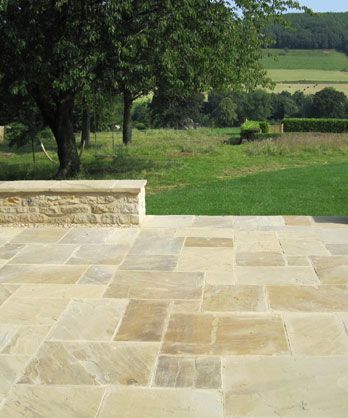 Yorkstone Paving, Limestone Patio, Garden Slabs, Stone Well, Cottage Patio, Patio Paving, Patio Stone, York Stone, Paving Ideas