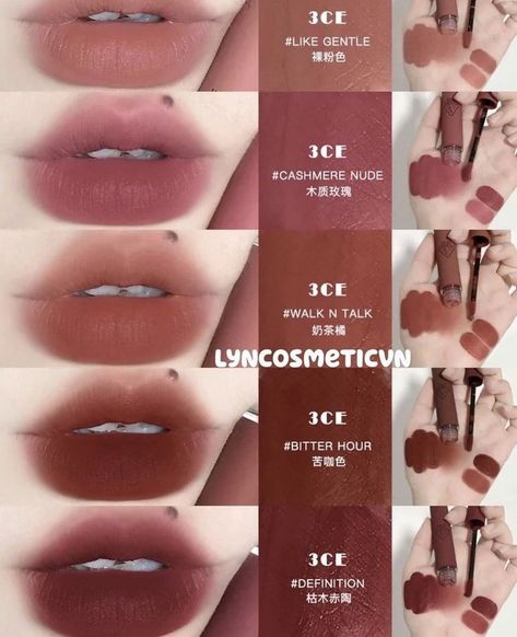 3ce Velvet Lip Tint, Velvet Lip Tint, Lip Tints, Makeup Accesories, Beauty Makeup Tutorial, Ulzzang Makeup, Lip Makeup Tutorial, Swag Makeup, Image Swag