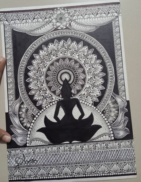 Peace 😇 Buddha Mandala, Mandala Ideas, Gautam Buddha, Art Painting Gallery, Cute Cartoon Drawings, Painting Gallery, Mandala Art, Cartoon Drawings, Cute Cartoon