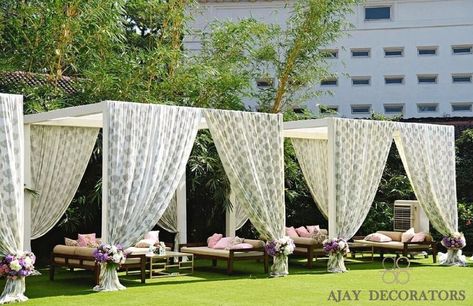 #decor #decorators #weddingdecor #weddings #indianwedding #vidhimandap #vidhimandapdecor #stagedecoration #bigfatindianwedding #mumbaiwedding #love #lovestory #setlife #weddingdecor #wedmegood #weddingideas #weddinginspiration #weddinginspo #floraldesign #seatingarrangement #cabanas #cabanadecor #guestseating #chiavarichairs #tabledecor #explore #couple #propping #florals #pinks #ajaydecorators Cabana Seating For Wedding, Wedding Cabana Decor, Janoi Ceremony, Cabana Seating, Garden Marriage, Cabana Wedding, Wedding Cabana, Mehandi Decor, Cabana Decor