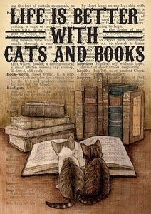 Cats And Books, Decoration Room, Decoration Home, Wall Decoration, Step Up, Special Gift, Of Love, Life Is, Create Your