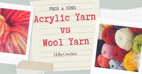 Pros and Cons: Acrylic vs Wool Yarn - I Like Crochet Free Baby Blanket Patterns, Hemp Yarn, Crochet Tips, Acrylic Fiber, Learn A New Skill, Alpaca Yarn, Baby Blanket Pattern, Silk Yarn, Knit Or Crochet