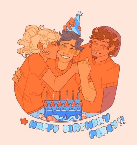 anna✨ on Instagram: "It's Percy's birthday!! Let's make a toast to one of the most iconic characters ever, while hoping that someday Rick will actually make him turn eighteen lmao tags: #percyjackson #pjo #heroesofolympus #hoo #percyjacksonfanart #annabethchase #groverunderwood #heroesofolympusfanart #riordanversefanart #percyjacksonandtheolympians #riordanverse #rrverse #rickriordan #riordan #art #digitalart #procreate #drawing #fanart #fandom #illustration #birthday" Percy Jackson Birthday Fanart, The Seven Hoo Fanart, All Percy Jackson Books, Pjo Fan Art, Pjo Art, Illustration Birthday, Percy Jackson Fanart, Pjo Fanart, Team Leo