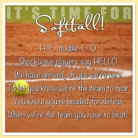 Good Softball Chants, Softball Chants For Dugout, Softball Cheers And Chants, Annabelle Drawing, Baseball Chants, Inspirational Softball Quotes, Softball Dugout, Softball Chants, Cheers And Chants