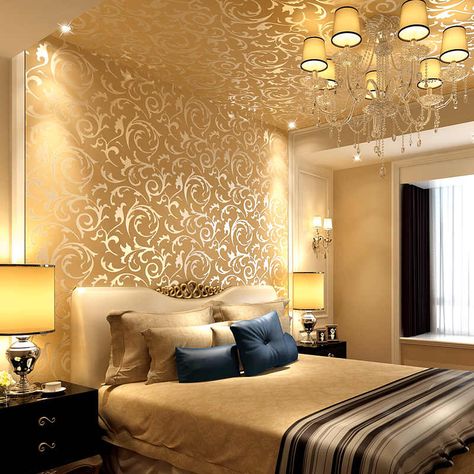 3d HD modern custom photo wallpaper abstract home background wall mural gold watercolor forest wallpaper for living room bedroom - AliExpress Bedroom Wallpaper Trends, Living Room Wallpaper Neutral, Gold Wallpaper Living Room, Wallpaper For Bedroom Walls, Gold Wallpaper Bedroom, European Bedroom, Wallpaper Design For Bedroom, Wallpaper Walls Bedroom, 3d Wallpaper For Bedroom