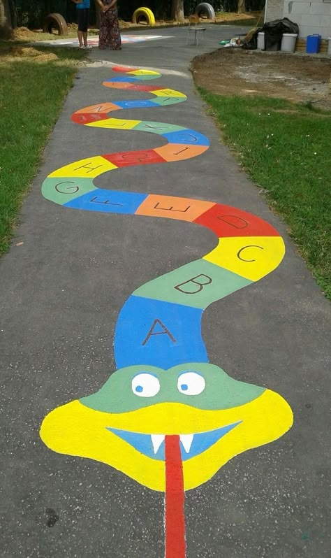 Playground Painting, Diy Kids Playground, Sensory Path, Preschool Playground, Kids Backyard Playground, Daycare Design, Villain Outfits, Female Luxury, Kindergarten Design