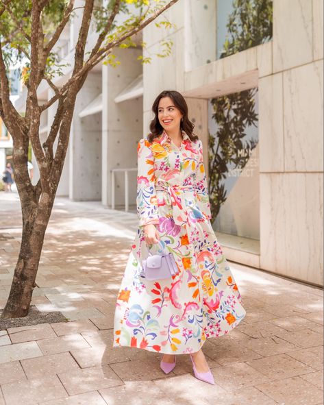 Floral maxi dress outfit