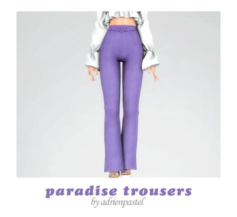 📑 Paradise Trousers · | AdrienPastel on Patreon Adrienpastel Sims 4 Cc, Maxis Match Pants Sims 4, Sims 4 Cc Trousers Female, Sims 4 Adrienpastel, Adrienpastel Sims 4, Maxis Match Pants, Sims 4 Cc Pants Maxis Match, Sims 4 Cc Trousers, Sims 4 Cc Pants Patreon