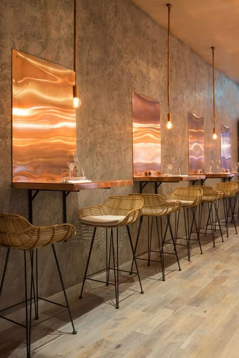 Top 5 Inspirational Concrete Bar & Restaurant Designs - Living Concrete Small Restaurant Design, Restaurant Design Ideas, Restaurant Designs, Small Restaurants, Small Restaurant, Coffee Shops Interior, Small Cafe, Restaurant Concept, Lounge Bar