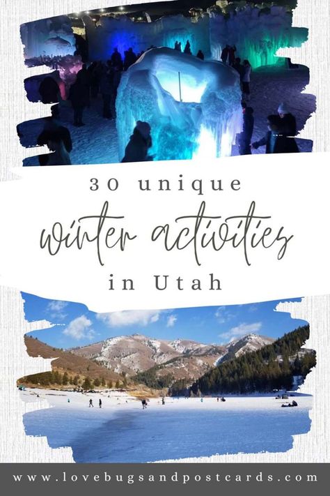 30 unique winter activities in Utah Utah Winter Vacation, Utah Travel Winter, Winter Family Activities, Midway Utah, Utah Winter, Winter Date Ideas, April Activities, February Activity, Utah Skiing