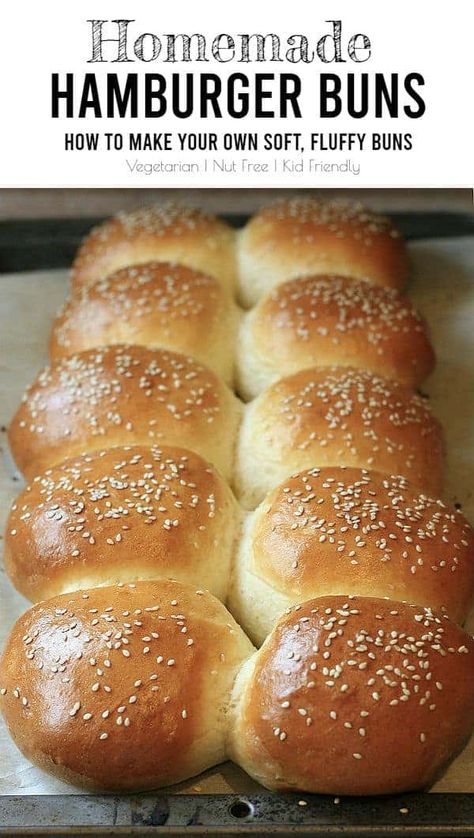 Homemade Hamburger Buns Stand Mixer Buns, Fluffy Burger Buns, Best Bun Recipe, Easy Bun Recipes For Beginners, How To Make Hamburger Buns, Home Made Hamburger Buns, Soft Hamburger Bun Recipe, Fluffy Hamburger Buns, Hamburger Buns Homemade