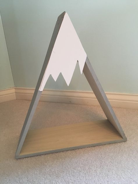 DIY 3D Wooden mountain shelf Cardboard Mountains, Missions Conference, Brothers Room, Mountain Shelf, Preschool Room, Mission Possible, Preschool Rooms, Baby Theme, Kids Ministry