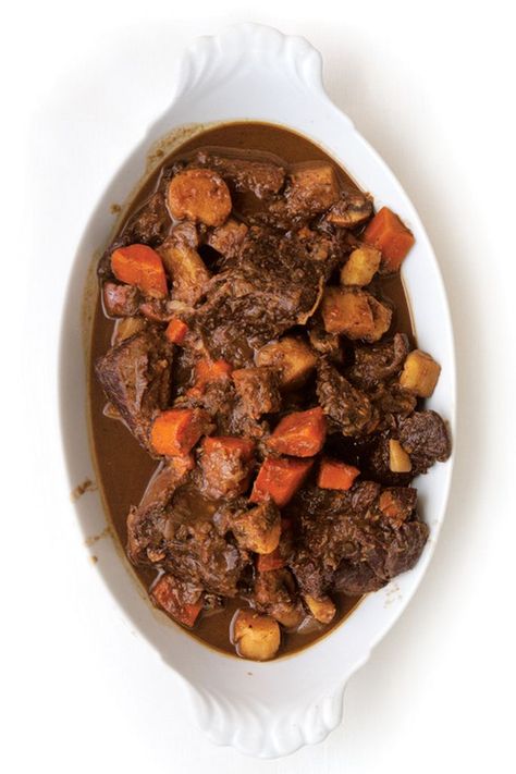 Daube de Boeuf À la Gasconne (Gascon-Style Beef Stew) Recipe | Saveur Root Vegetable Stew, French Beef Stew, Parsnip Recipes, Beef Entrees, Everyday Dinners, Hearty Beef Stew, Beef Soup Recipes, Kitchen Notes, Chocolate Wine