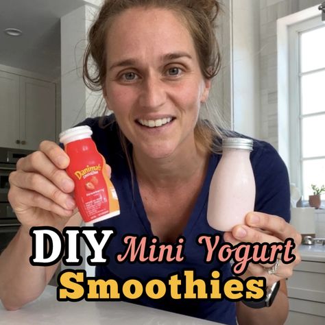 DIY Drinkable Yogurt Recipe Inspired by Stonyfield Kids & Danimals Danimals Yogurt, Yogurt Drink Recipe, Homemade Yogurt Recipes, Kids Yogurt, Diy Yogurt, Drinkable Yogurt, Homemade Greek Yogurt, Smoothie Recipes With Yogurt, Protein Yogurt