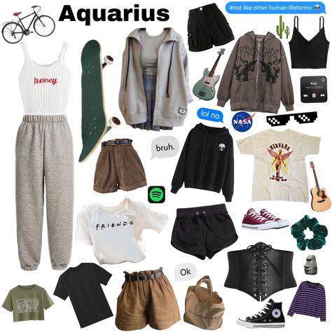 Aquarius In Venus Style, Venus In Aquarius Outfit, Venus In Aquarius Style Aesthetic, Aquarius Venus Fashion, Aquarius Rising Aesthetic Outfit, Aquarius Outfits Style, Aquarius Venus Aesthetic Clothes, Aquarius Aesthetic Outfit, Venus In Aquarius Style