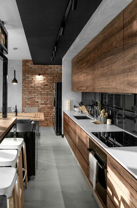 Desain Pantry, Kabinet Dapur, Kitchen Room Design, Kitchen Inspiration Design, Diy Slime, Wood Interiors, Decor Minimalist, Design Case, Contemporary Kitchen