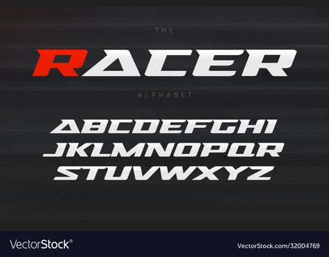 Racing Fonts Free, Racing Font, Sign Lettering Fonts, Wide Fonts, Nasal Obstruction, Panthers Logo, English Fonts, Typographic Logo Design, Vector Typography