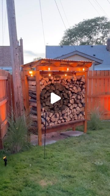 Matt Thompson Woodworks on Instagram: "I made a firewood rack to match my bar. I might make a matching bench next. #firewoodstorage #backyarddesign #backyard" Diy Wood Rack Firewood Storage, My Bar, Firewood Shed, What I Like About You, The Romantics, Prairie Home, Wood Pile, Firewood Rack, Firewood Storage