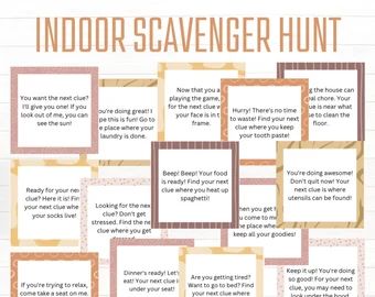 Teen Sleepover Games, Treasure Hunt Outdoor, Indoor Treasure Hunt, Teen Games, Fall Scavenger Hunt, Teen Sleepover, Treasure Hunt Games, Scavenger Hunt Birthday, Treasure Hunt Clues