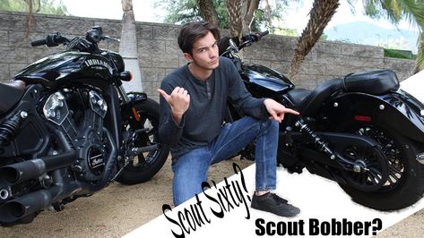 Indian Scout Bobber vs Scout Sixty (Comparison) Indian Scout Bobber, Scout Bobber, Comparison Video, Biking Diy, Indian Scout, Custom Choppers, Spin Bikes, San Bruno, Turn Blue