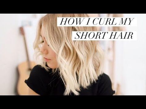 HOW I CURL MY SHORT HAIR - Loose Waves - YouTube | Loose waves hair, Loose curls short hair, Loose waves short hair Wave Curls Short Hair, Loose Waves Short Hair, Loose Curls Short Hair, 2016 Hairstyles, Beach Waves For Short Hair, Short Hair Waves, Hairstyles Styles, Simple Prom Hair, Beach Wave Hair