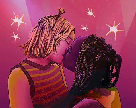 Heartstopper Fanart Tara And Darcy, Ya Series, Lesbian Art, Interracial Couples, Comic Panels, Scene Photo, Art Block, Funny People, Get Over It