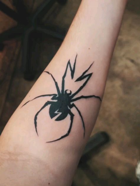 Danger Days Tattoo, Optical Illusion Tattoos, Illusion Tattoos, Scene Tattoo, Punk Tattoo, Danger Days, Sharpie Tattoos, Spider Tattoo, I Love Mcr