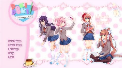 Natsuki Ddlc Banner, Doki Doki Literature Club Banner, Kawaiicore Header, Ddlc Header, Sayori Banner, Cutecore Wallpaper Ipad, Kawaiicore Banner, Ddlc Banner, Pastel Rainbow Background