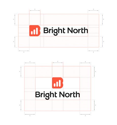 Bright North Identity on Behance Vertical Logo Design, Luxury Design Graphic, Knowledge Logo, Insurance Logo, Logo Grid, Bright Logo, Branding Identity Inspiration, Vertical Logo, Brand Identity Guidelines