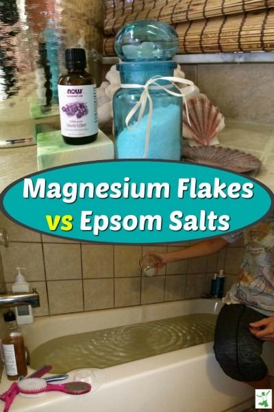 Magnesium Flakes. Better than Epsom Salts? | Healthy Home Economist Magnesium Bath Salts, Epsom Salt Benefits, Bath Soak Recipe, Epsom Salt Magnesium, Foot Soaks, Bath Benefits, Magnesium Flakes, Best Magnesium, Magnesium Bath