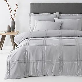 Duvet Covers | Duvet Sets & Bedding Collections | Dunelm | Page 8 Cream Bed Sheets, Dark Gray Bed, Pintuck Duvet Cover, Grey Comforter Sets, Teal Bedroom, Grey Duvet, Contemporary Duvet Covers, King Size Duvet Covers, Double Duvet Covers