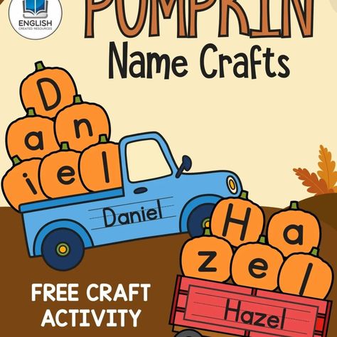 Fall Collection ❤️ 📙Freebie. Pumpkin Name Craft Download a Free PDF Template 👇❤️ https://createdres.com/pumpkin-name-craft/ 📙Freebie. Fall Tracing Strips Download a Free PDF Copy 👇 https://createdres.com/fall-tracing-strips/ 📙Freebie. Pumpkin Pie Alphabet Puzzles Download a Free PDF Template 👇❤️ https://createdres.com/pumpkin-pie-alphabet-puzzles/ 📙Freebie. Fall Numbers Counting Puzzles Download a Free PDF Copy ❤️👇 https://createdres.com/fall-numbers-counting-puzzles/ 📙Freebie. Pumpk... Name Pumpkins Preschool, Pumpkin Names Craft, Preschool Fall Name Activities, Pumpkin Decorating Ideas Preschool, Fall Name Crafts Preschool Free, Preschool Fall Worksheets Free, Free Fall Name Craft, Pumpkin Craft Prek, Halloween Name Activities