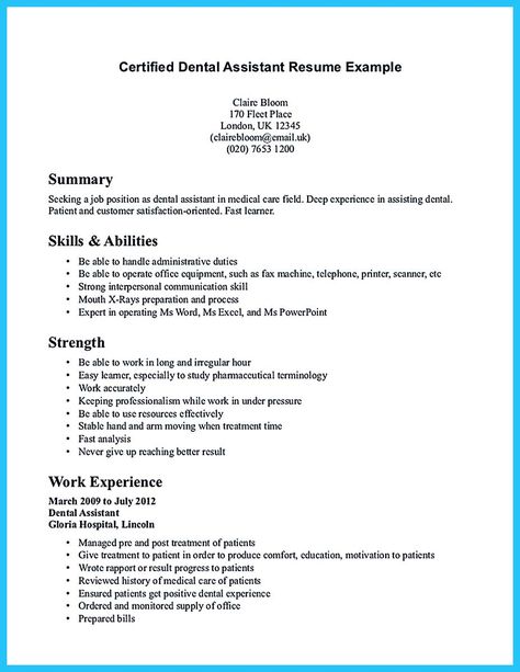 Dental Assistant Resume, Resume Examples No Experience, Dentist School, Resume Tips No Experience, Sample Of Resume, First Job Resume, Basic Resume Examples, Dental Hygienist School, Project Engineer