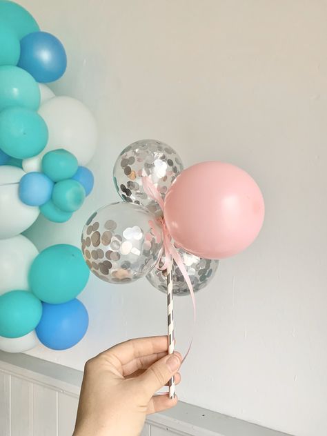 Ballon Cake Topper, Baby Shower Kuchen, Latest Happy Birthday Images, Diy Ballon, Balloon Bar, Balloon Cake Topper, Cake Balloons, Baby Shower Cake Decorations, Hen Party Decorations