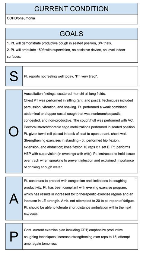 Physical Therapist SOAP Notes Example Nurses Notes Examples, Occupational Therapy Study Notes, Soap Charting Nursing, Nurse Charting Examples, Soap Notes Physical Therapy, Massage Therapy Soap Notes, Occupational Therapy Documentation Words, Occupational Therapy Snf, Special Tests Physical Therapy