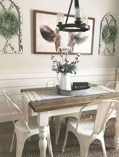 (paid link) The Best Small Dining Room Design: Ideas and Tips. Farmhouse Style Dining Room, Farmhouse Dining Rooms Decor, Modern Farmhouse Dining Room, Farmhouse Dining Room Table, Dining Room Remodel, Modern Farmhouse Dining, Country Dining Rooms, Dining Room Makeover, Rustic Dining Room