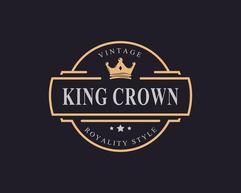 Royal Logo Design, Royal Logo, Elegant Logo Design, Logo Luxury, Logo Minimalist, Flat Logo, King Crown, Luxury Logo Design, Crown Logo