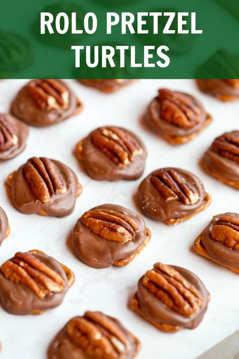 Rollo Pretzels, Rolo Pretzel Turtles, Pretzel Turtles, Rolo Pretzel, Rolo Pretzels, Rolo Cookies, Turtles Candy, Chewy Ginger Cookies, Pretzel Cookies