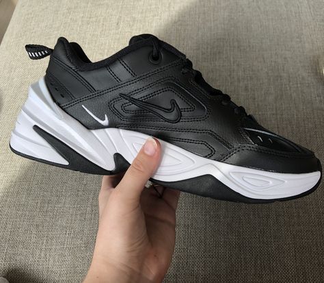 NIKE M2K TEKNO || BLACK-WHITE Nike Techno M2k, Nike Tekno M2k Outfit, Nike Techno, Nike M2k Tekno Black, Nike M2k, Trendy Shoes Sneakers, Trendy Shoes, Nike Huarache, Random Stuff