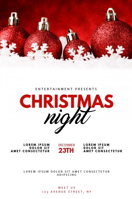 Christmas Night Event Flyer Design Template | PosterMyWall Christmas Poster Design Templates, Flyer Design Christmas, Xmas Flyer Design, Christmas Flyer Design Ideas, Christmas Flyer Design Graphics, Christmas Event Flyer, Poster Christmas Design, Christmas Poster Design Graphics, Xmas Poster Design