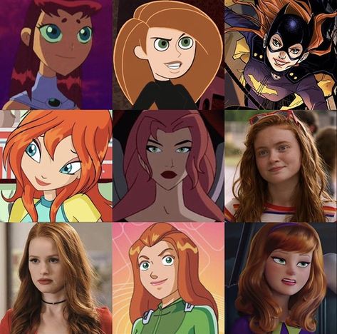 Iconic Ginger Characters, Red Head Movie Characters, Ginger Hair Halloween Costume, Orange Hair Characters, Ginger Hair Costume Ideas, Red Head Characters, Ginger Halloween Costumes, Ginger Cartoon Characters, Redhead Halloween Costumes