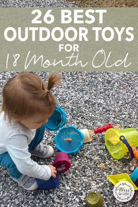 17 Outdoor Toys for 18 Month Old that WILL (actually) Keep them Busy Toys For 18month Old, 15 Month Old Activities, 12 Month Old Toys, Outside Toys For Toddlers, Outdoor Baby Toys, Outdoor Activities Fall, Diy Outdoor Toys, Best Outdoor Toys, Outdoor Toys For Toddlers